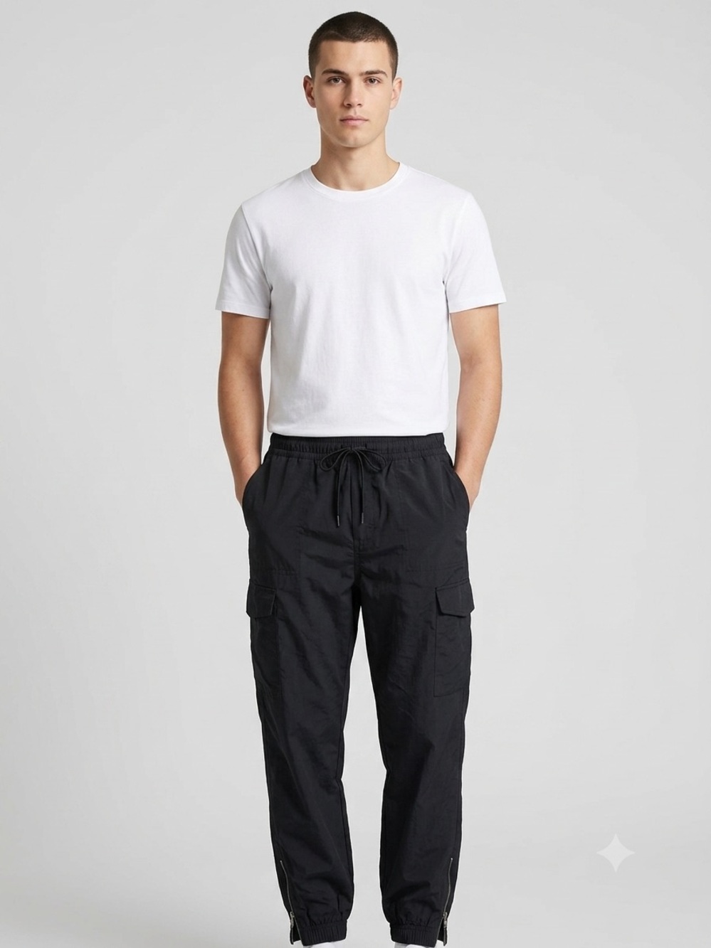 Old Navy Active Quick Dry Cargo Jogger Pants size L Ankle Zip Tech Gorpcore